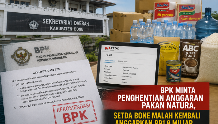 BPK Minta Penghentian Anggaran Pakan Natura, Setda Bone Malah Kembali Anggarkan Rp1,8 Miliar
